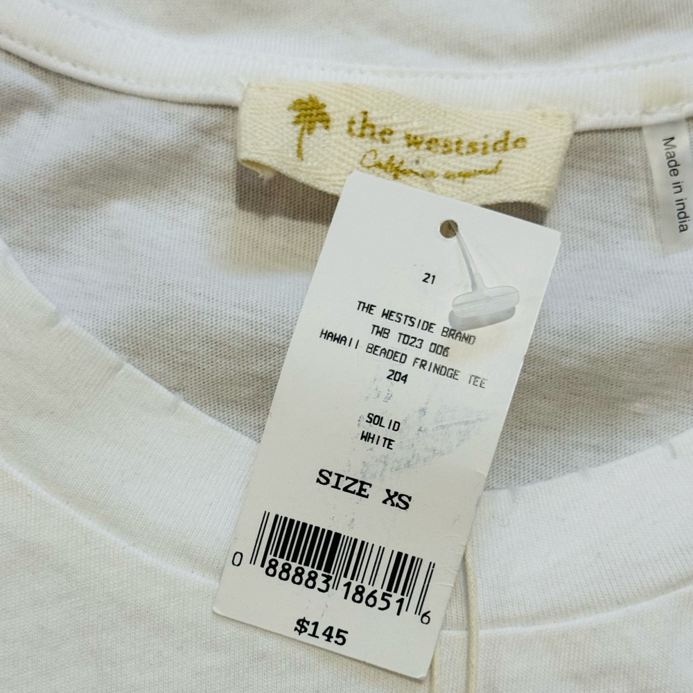 The Westside***White Fringe T-Shirt***XS $145 - Picture 5 of 5